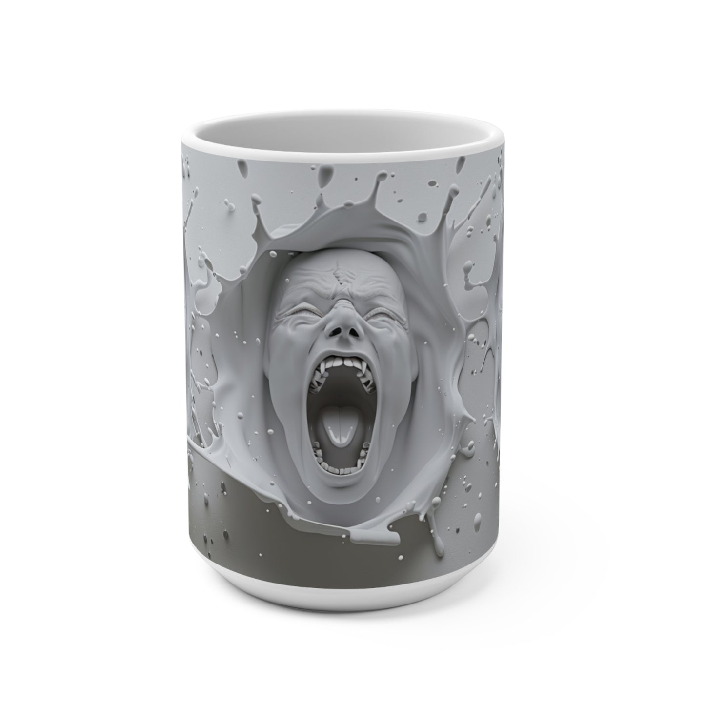 Funny Face 3D Coffee Mug 15oz Scary Faces Mug Ceramic Gift Morning Smiles