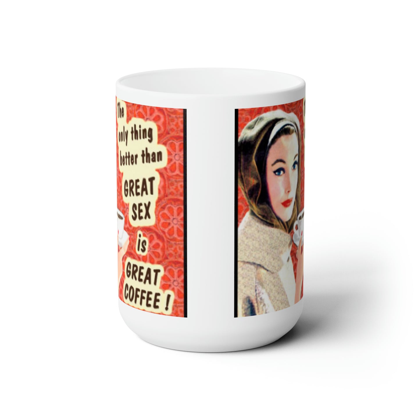Vintage Coffee Boho Mug Classic Coffee Mug Coffee Design Mugs 15oz