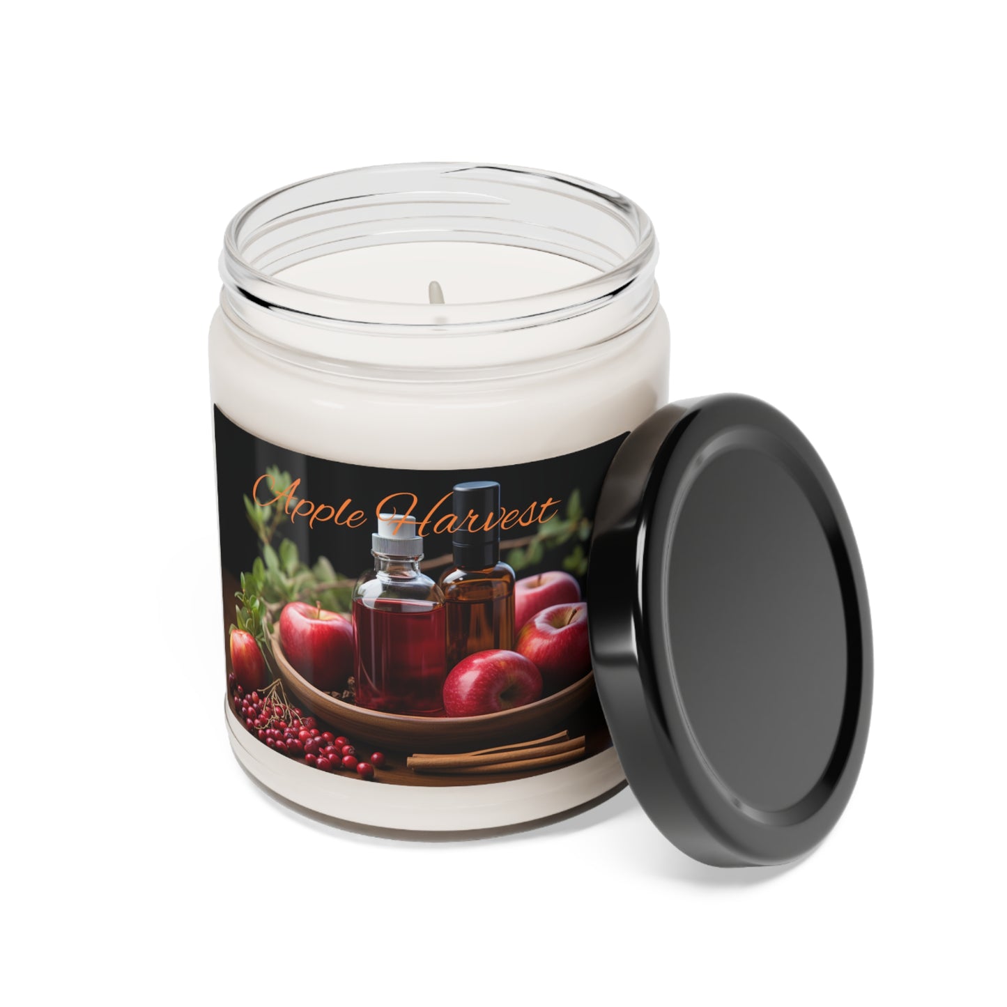 Apple Harvest Scented Soy Fall Candle 9oz Vegan Living Housewarming Home Decor Natural Clean Aromatherapy Fall House Seasonal Scented