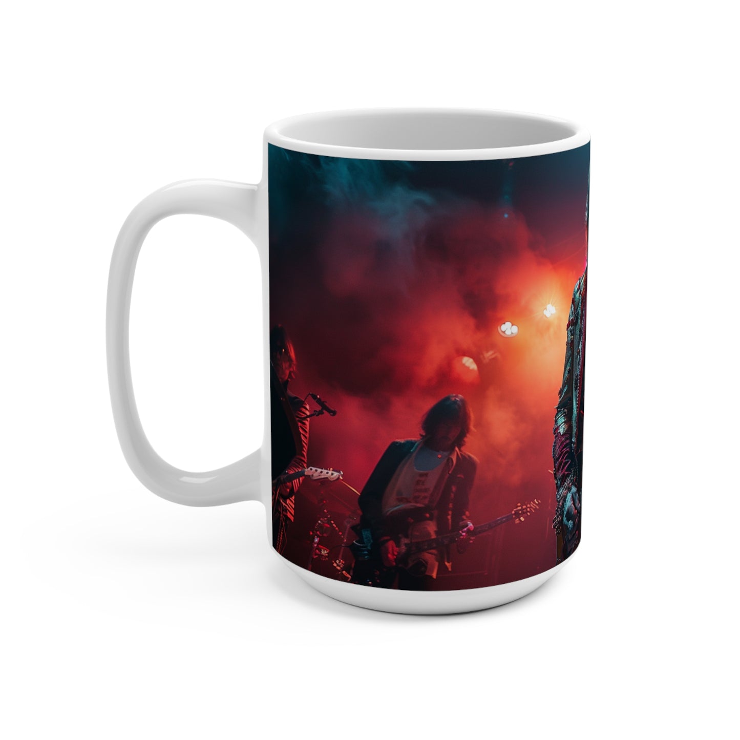 Rolling Stones Tour Coffee Mug 15oz On Stage Rendition of Mick Jaggar English Singer
