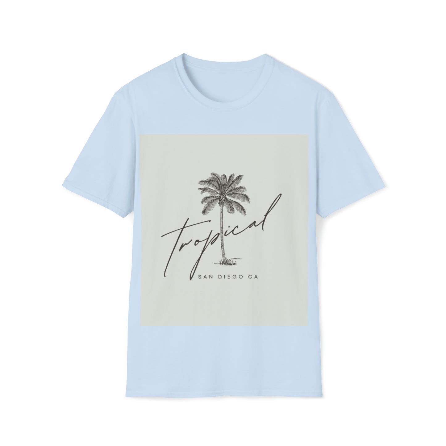 Fun t-shirt beach themed palm tree Summer fun San Diego