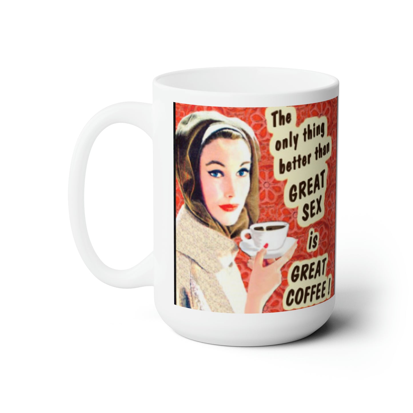 Vintage Coffee Boho Mug Classic Coffee Mug Coffee Design Mugs 15oz