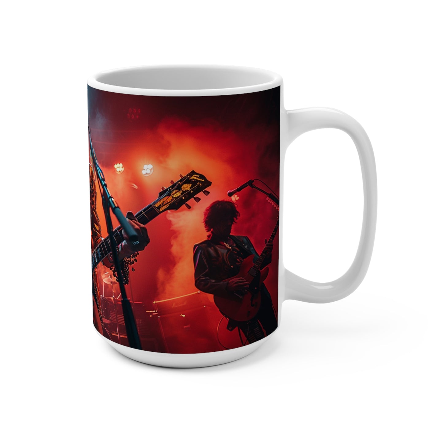 Rolling Stones Tour Coffee Mug 15oz On Stage Rendition of Mick Jaggar English Singer
