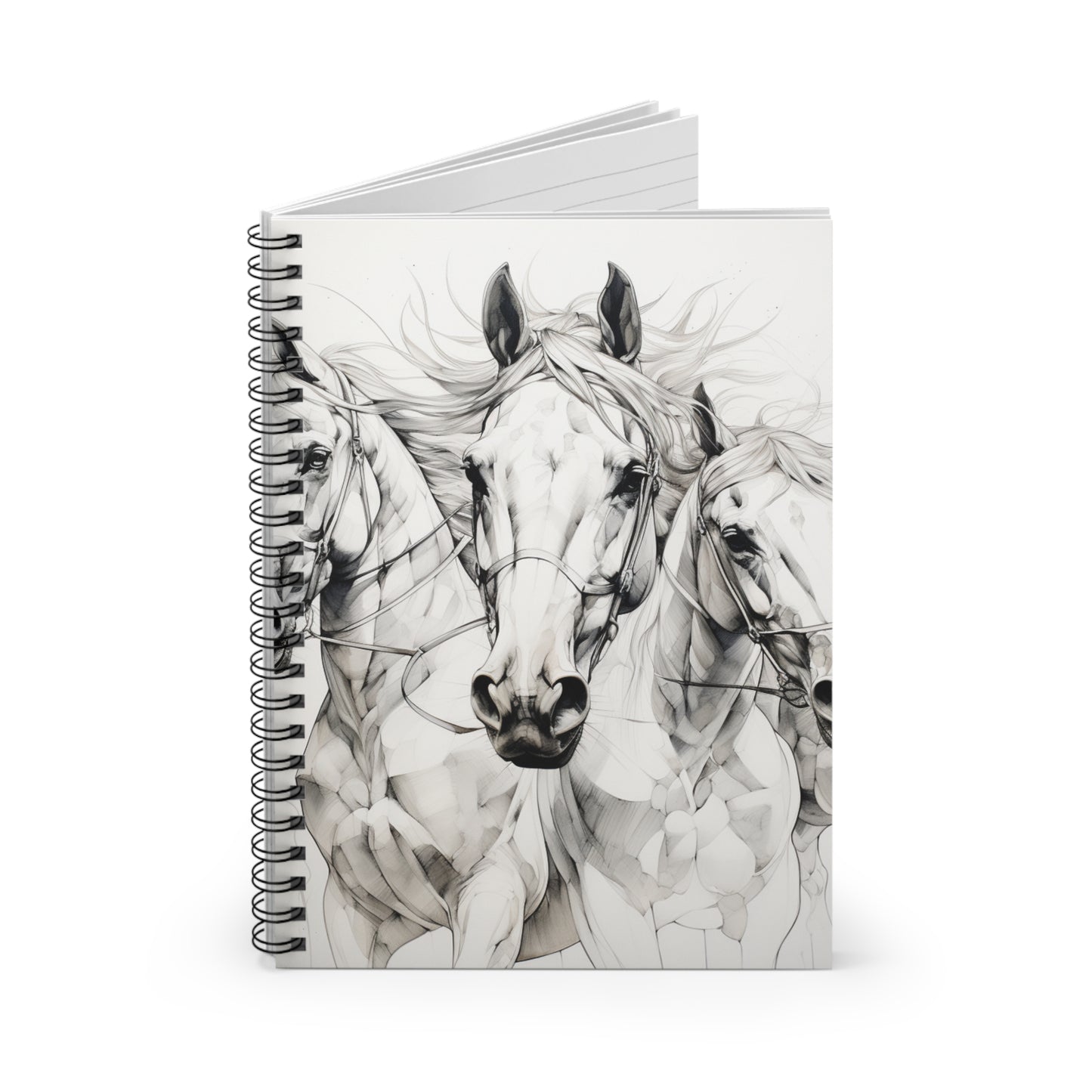 Equestrian Riding Journal Spiral Notebook Spiral - Ruled Line Horse lover Equine Notebook Riding Journal School Gift Women Birthday Gift