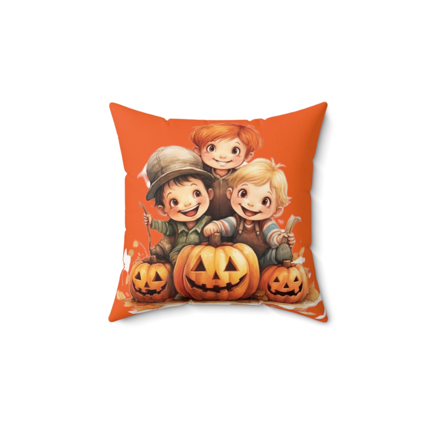 Pumpkin Patch Pillow Halloween Pillows Ghost Decor Fall Color Pillow Throw Pillows Home Spooky Decorations Spun Polyester Square