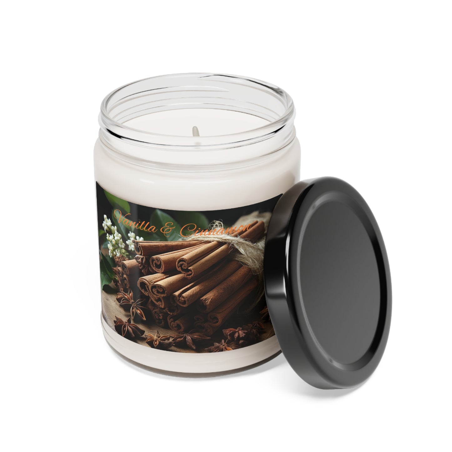 Vanilla and Cinnamon Scented Soy Fall Candle 9oz Vegan Living Housewarming Home Decor Natural Clean Aromatherapy Fall House Seasonal Scented