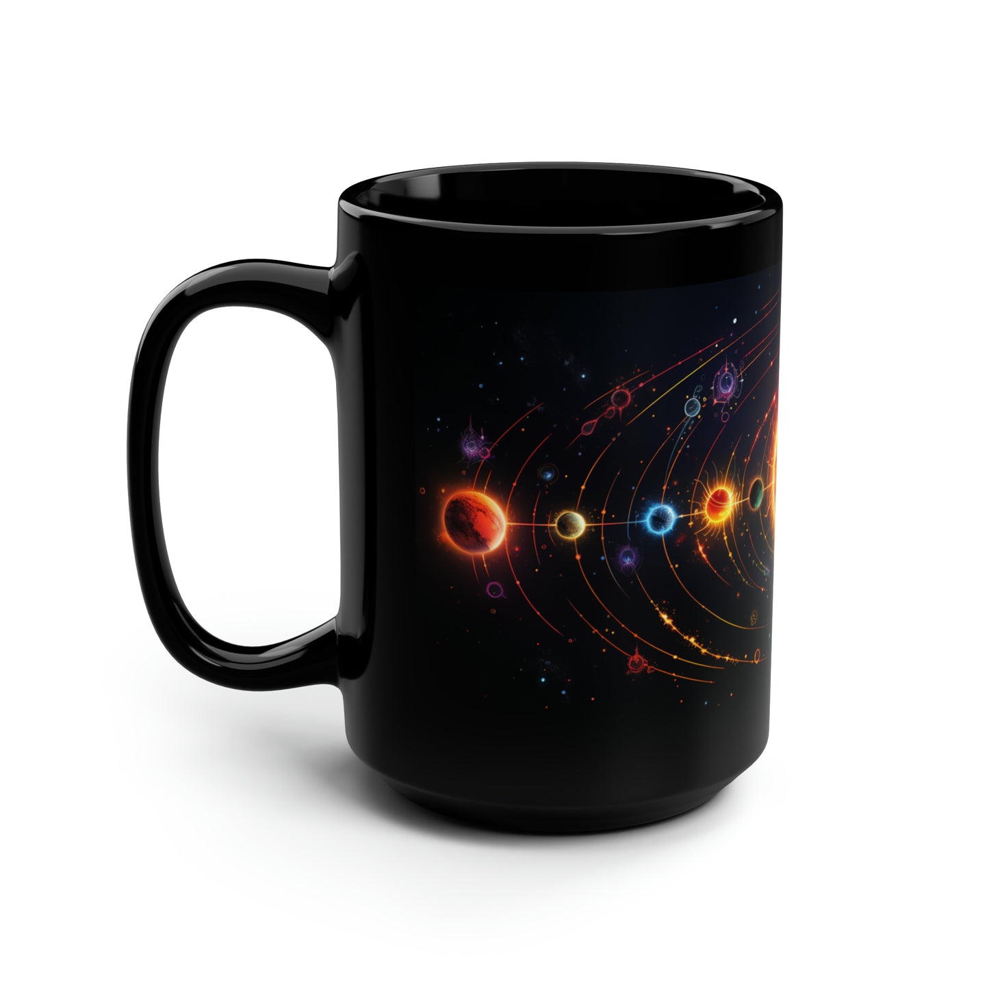 Outer Space Galay Coffee Mug Coffee Celestial Moons Boho Stars Starry Night 15oz