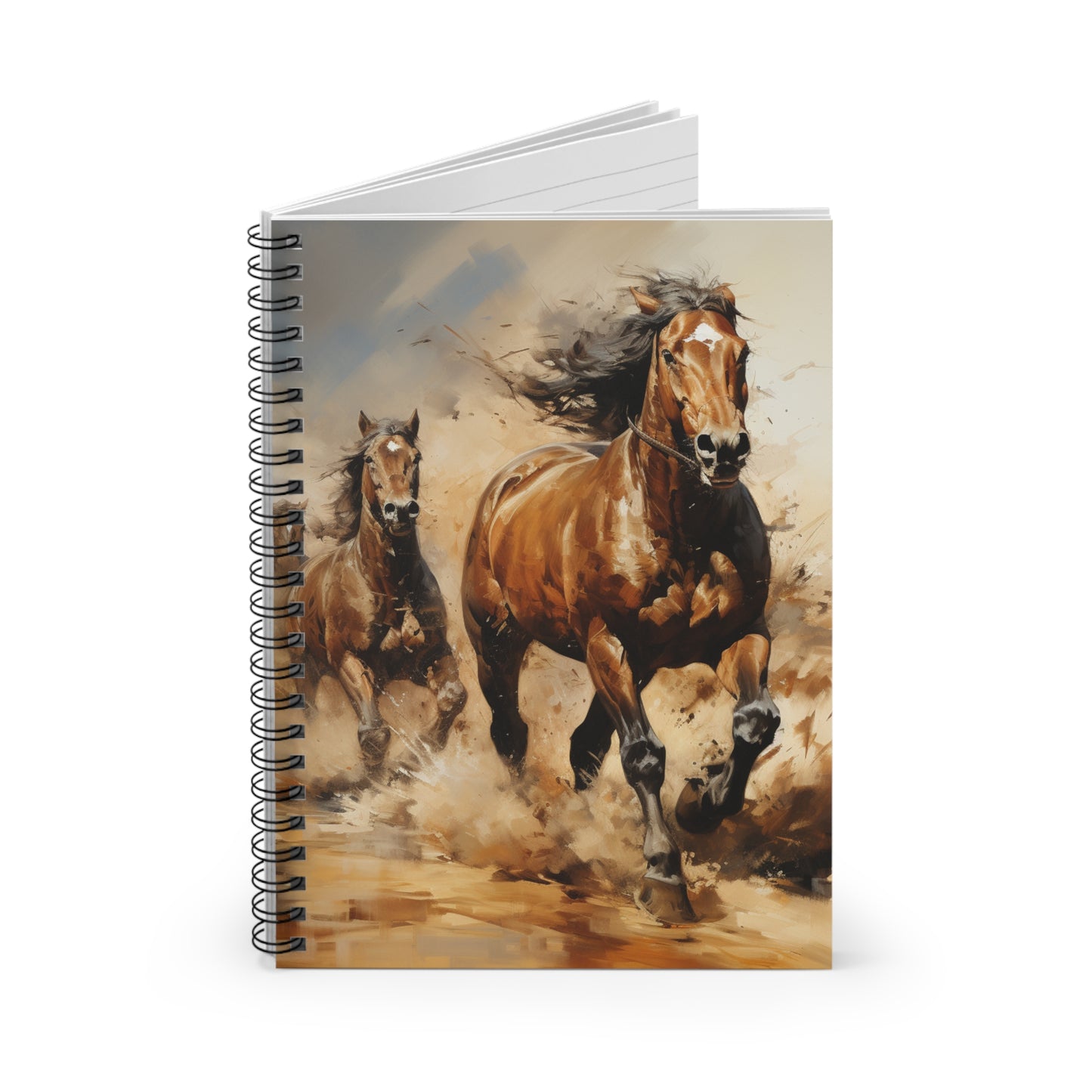 Horses Spiral Notebook Spiral Journal - Ruled Line Notebook Cover Custom Note Book Journaling horse Write it down Goodnote