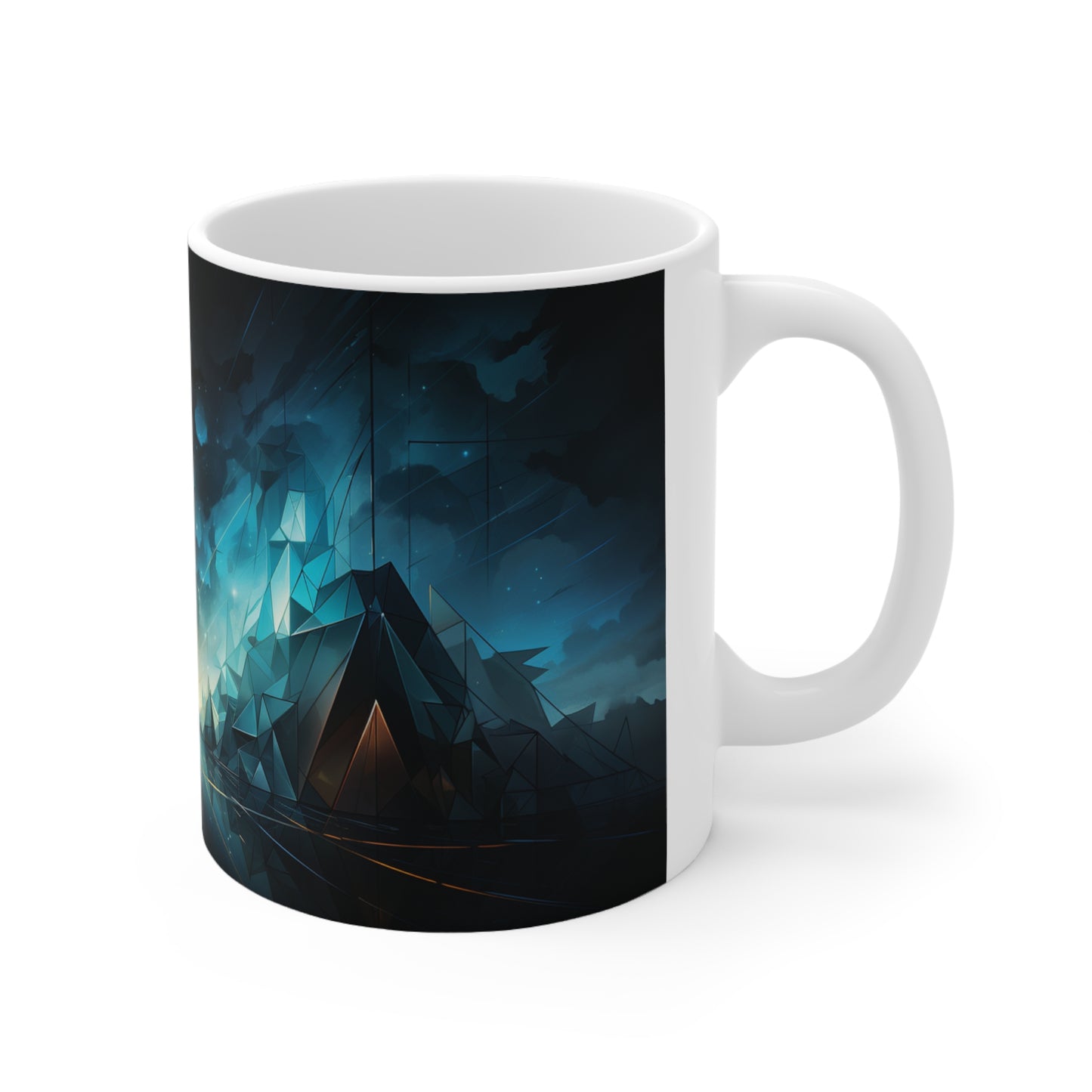 Outer Space Mountains Grand Colors Coffee mug Ceramic Cup Nature Lover Mugs With Mountains Mystique of Nature Explosions of Color and Life