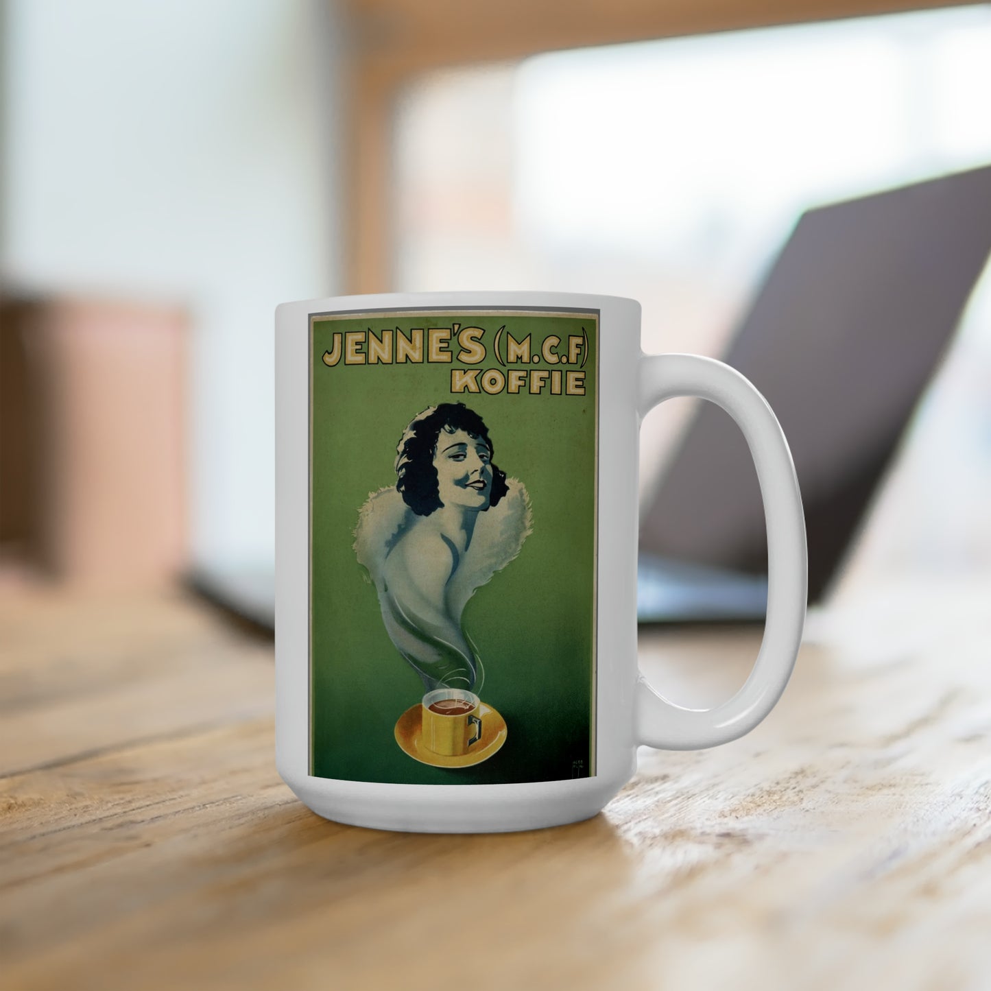 Vintage Boho Coffee Mug Classic Design Coffee Mug Retro Cup 15oz