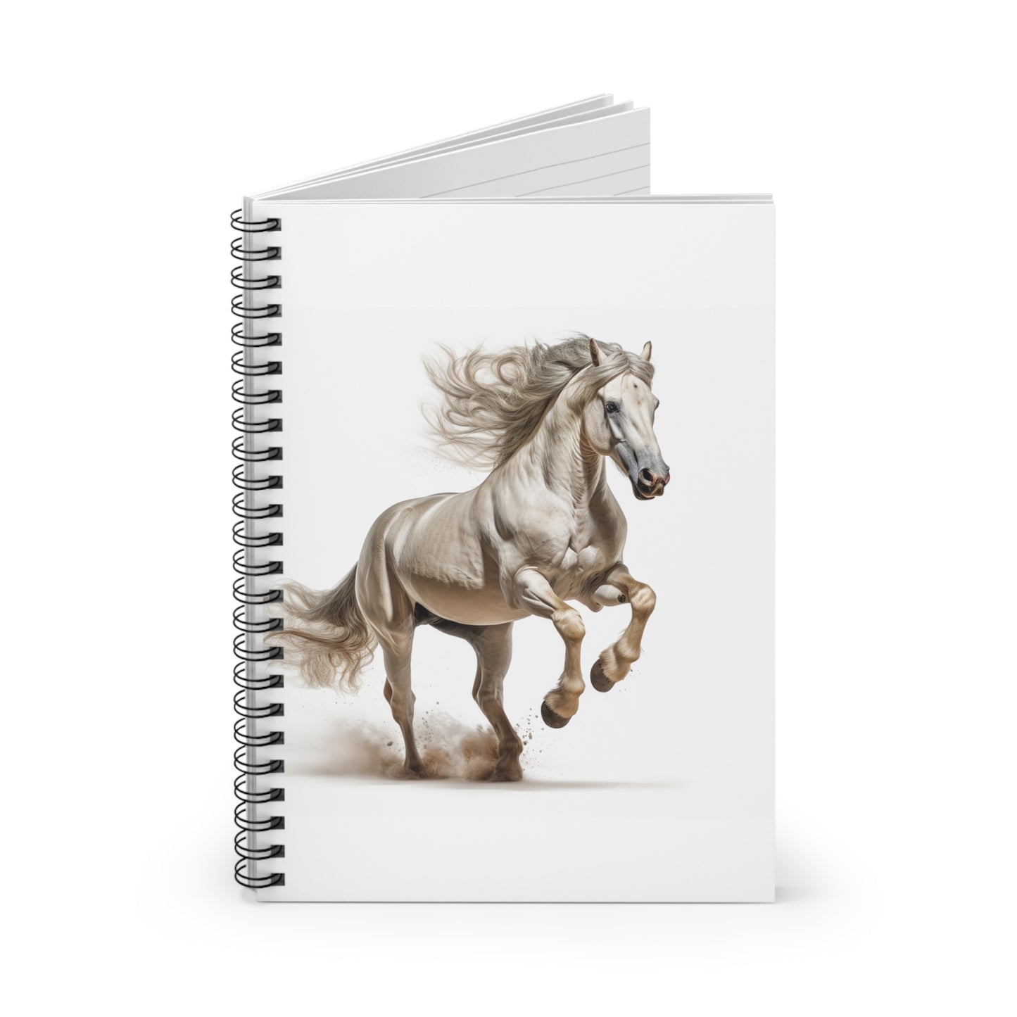 Spiral Notebook Spiral Horse Cute Aesthetic Journal Softcover Spiral Book Gift for Her Simple Modern Diary Ruled Line
