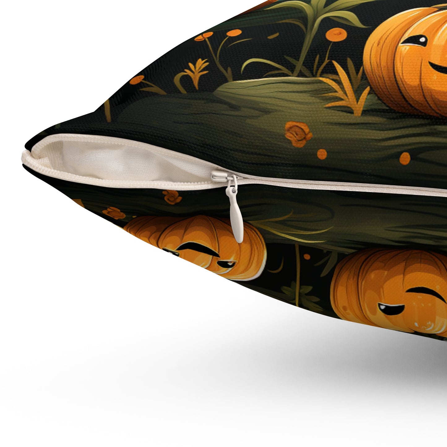 Pumpkin Patch Fun Pillow Halloween Pillows Ghost Decor Fall Color Pillow Throw Pillows Home Spooky Decorations Spun Polyester Square