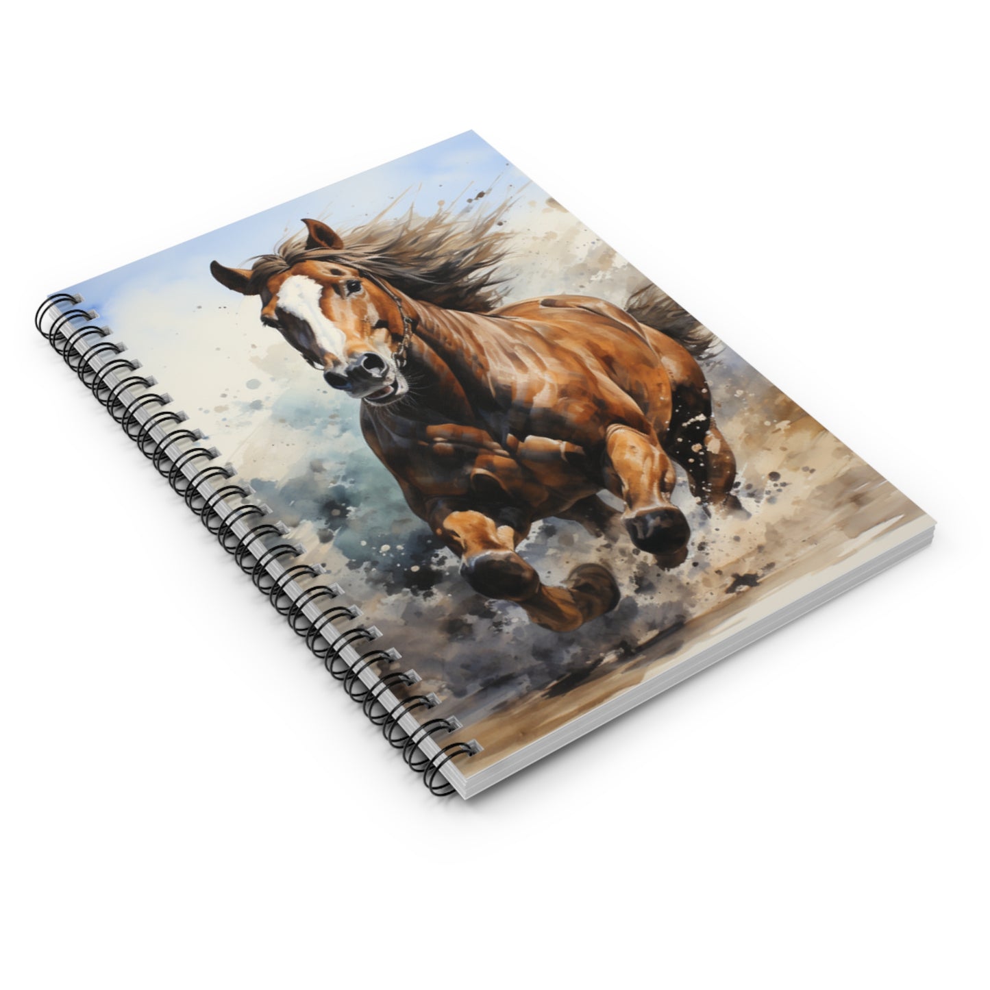 Horse Journal School Notepad Spiral Notebook - Ruled Line
