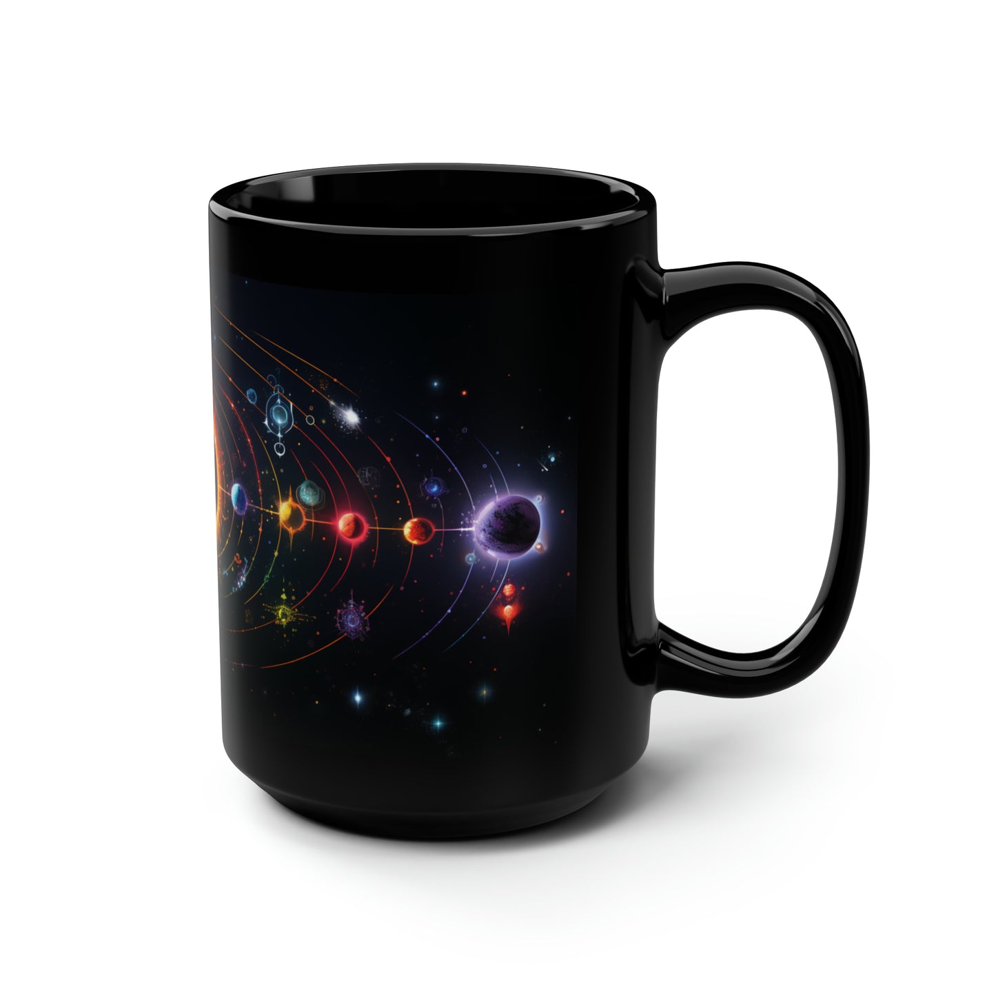 Outer Space Galay Coffee Mug Coffee Celestial Moons Boho Stars Starry Night 15oz