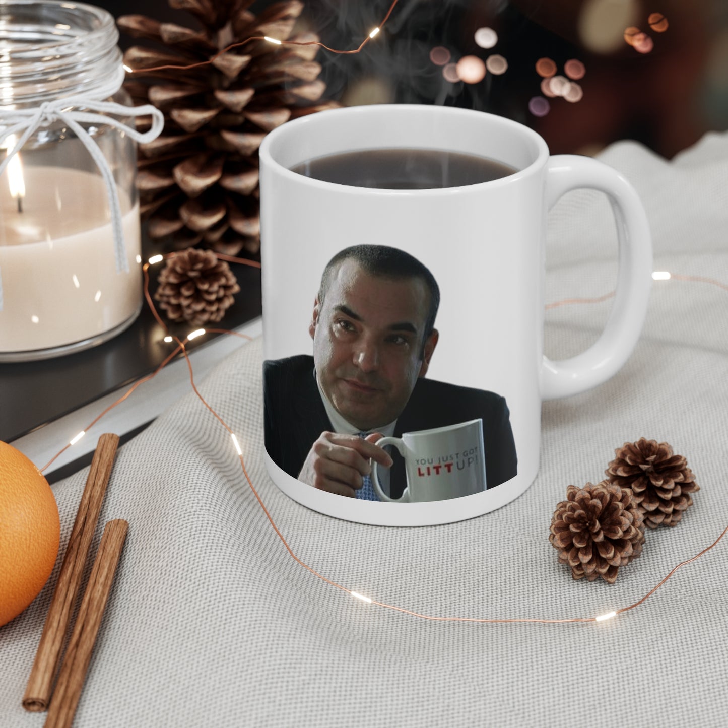 Suits, Litt Up Coffee Mug, Louis Litt, You Just Got Litt Up, Novelty Mug, Suits TV Show, Funny Coffee Mug, Coffee Mug, Litt Up Coffee