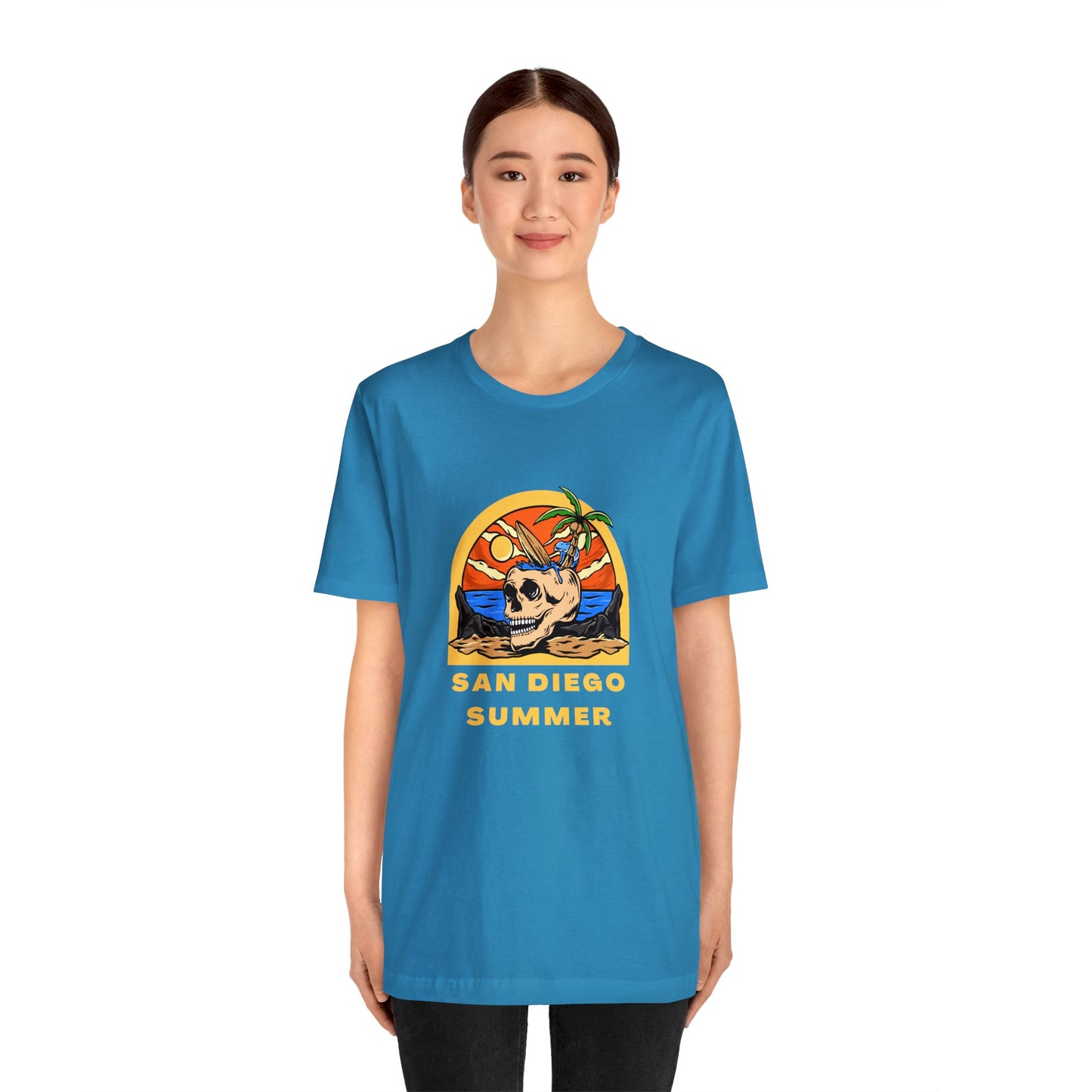 Summer Vibes T-Shirt Gift for Her Beach Lover Shirt Sunshine Tee Summer Shirt for Lady Beach Shirts Waves Shirt Surf