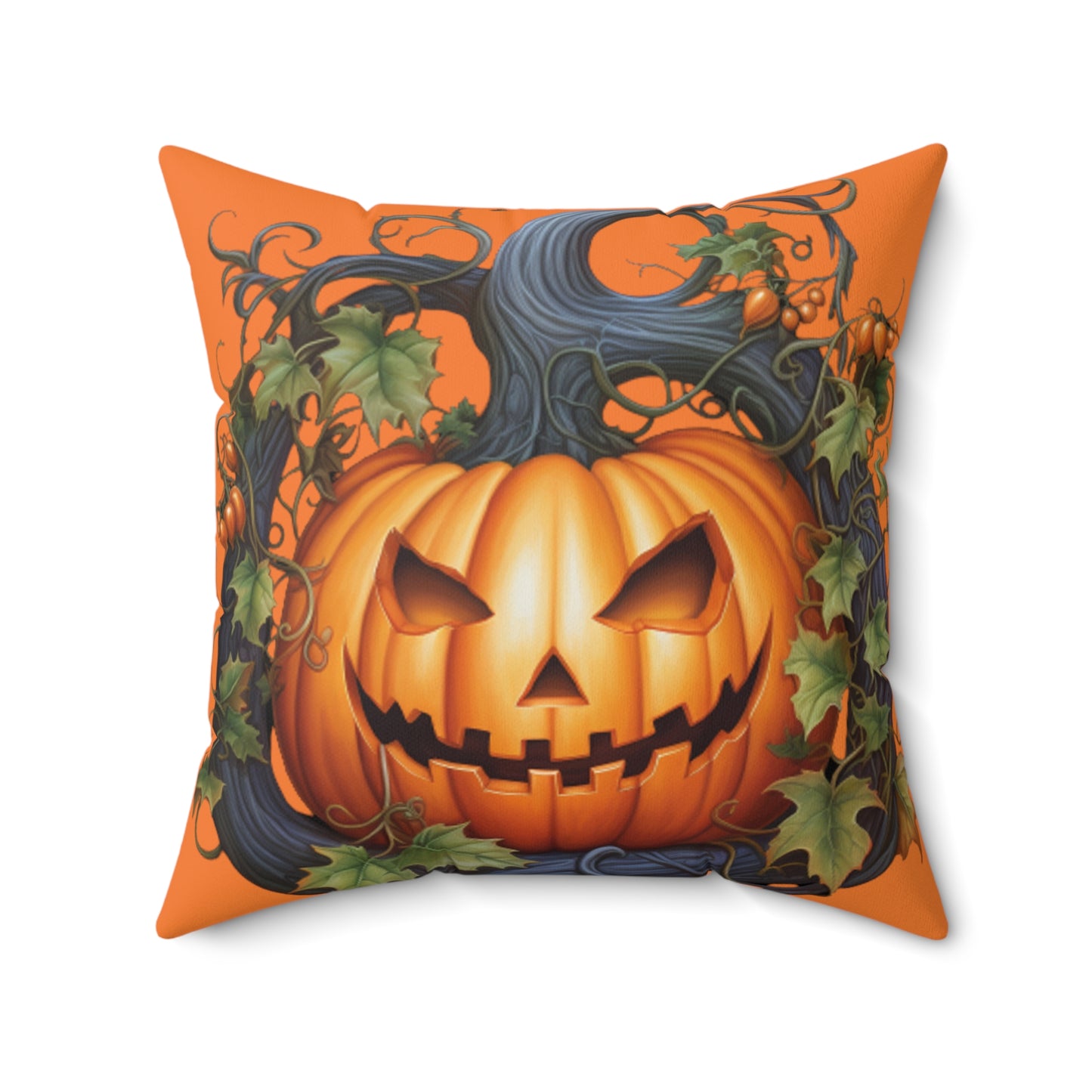 Pumpkin Spooky Ghost Pillow Halloween Pillows Ghost Decor Fall Color Pillow Throw Pillows Home Spooky Decorations Spun Polyester Square