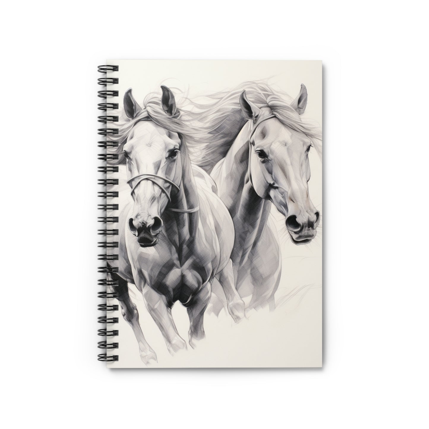 Spiral Notebook - Ruled LineHorse Themed Notebook Lined Paper - Horse Gift or Horse Lovers Gift - Equestrian Gifts Notepad and Journal
