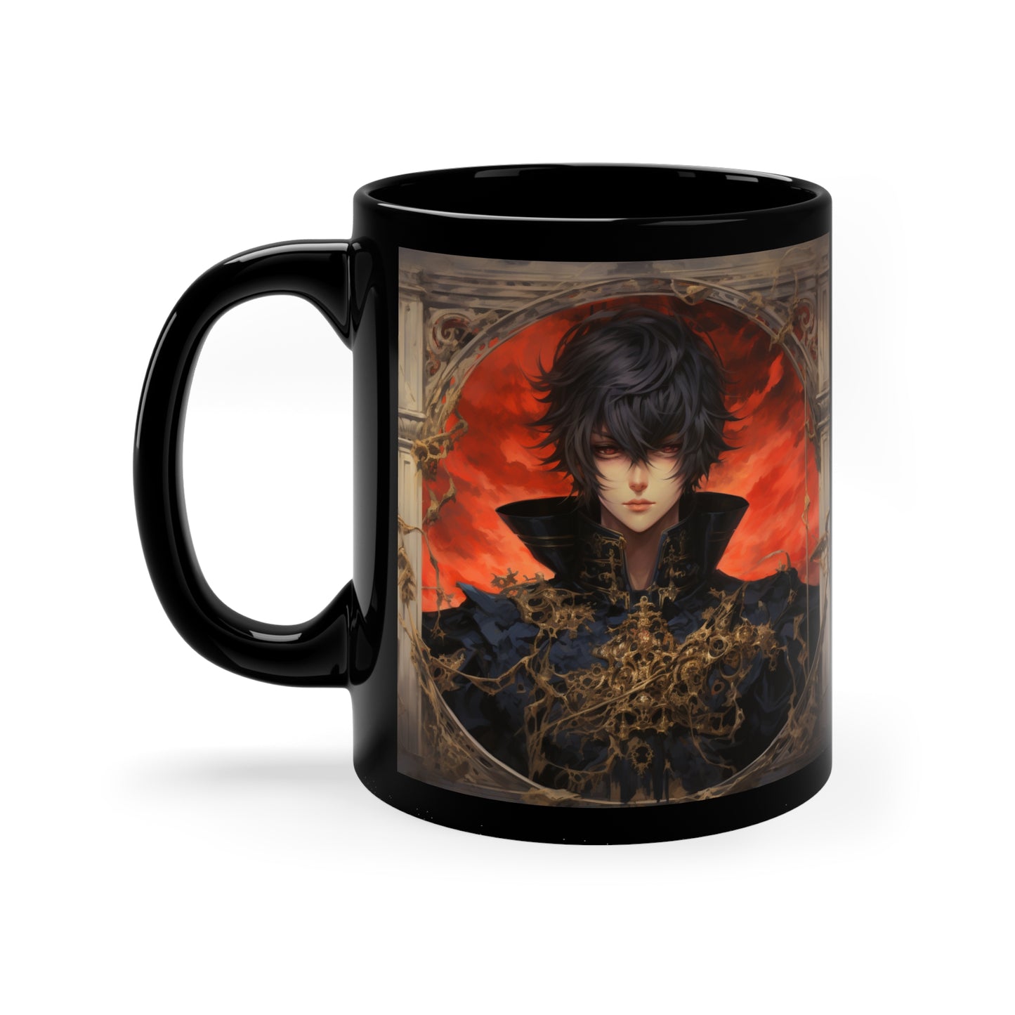 Anime Coffee Cup Lamperouge Lelouch Anime Cup Anime Gift Anime Lover Gift Anime Fan Gift for Him 11oz Black Mug