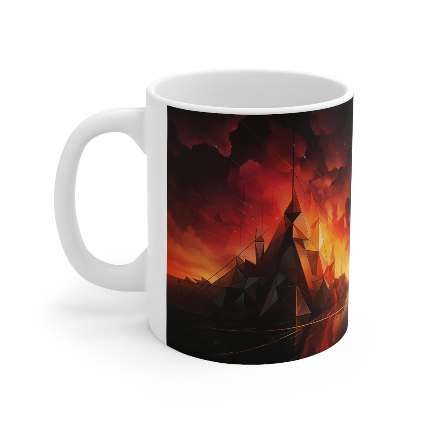 Outer Space Mountains Grand Colors Coffee mug Ceramic Cup Nature Lover Mugs With Mountains Mystique of Nature Explosions of Color and Life