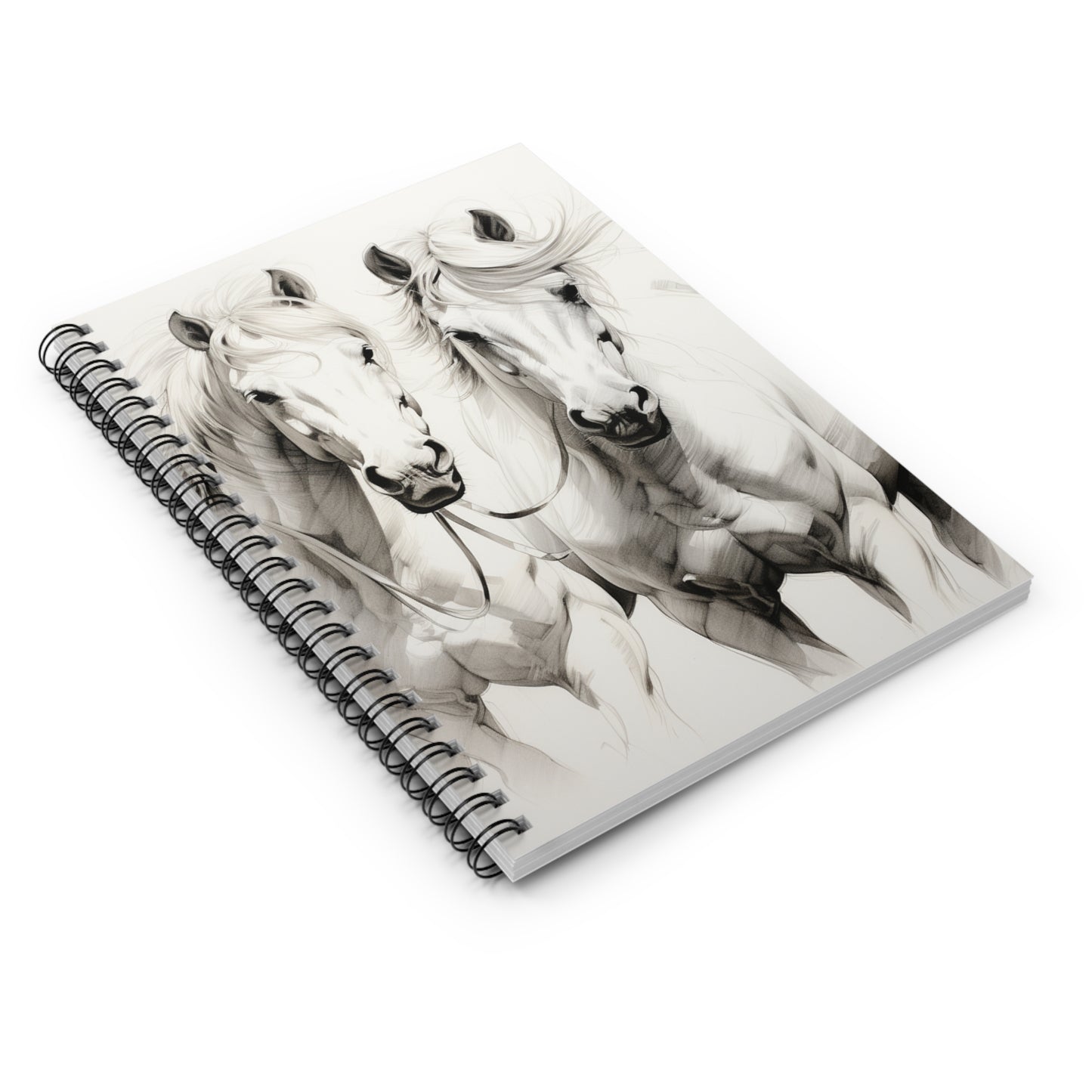 Hores Spiral Notebook Spiral Journal - Ruled Line Dream Journal Notebook Diary Journal Cute Crazy Horse Equestrian Log Barn Gift For Horses