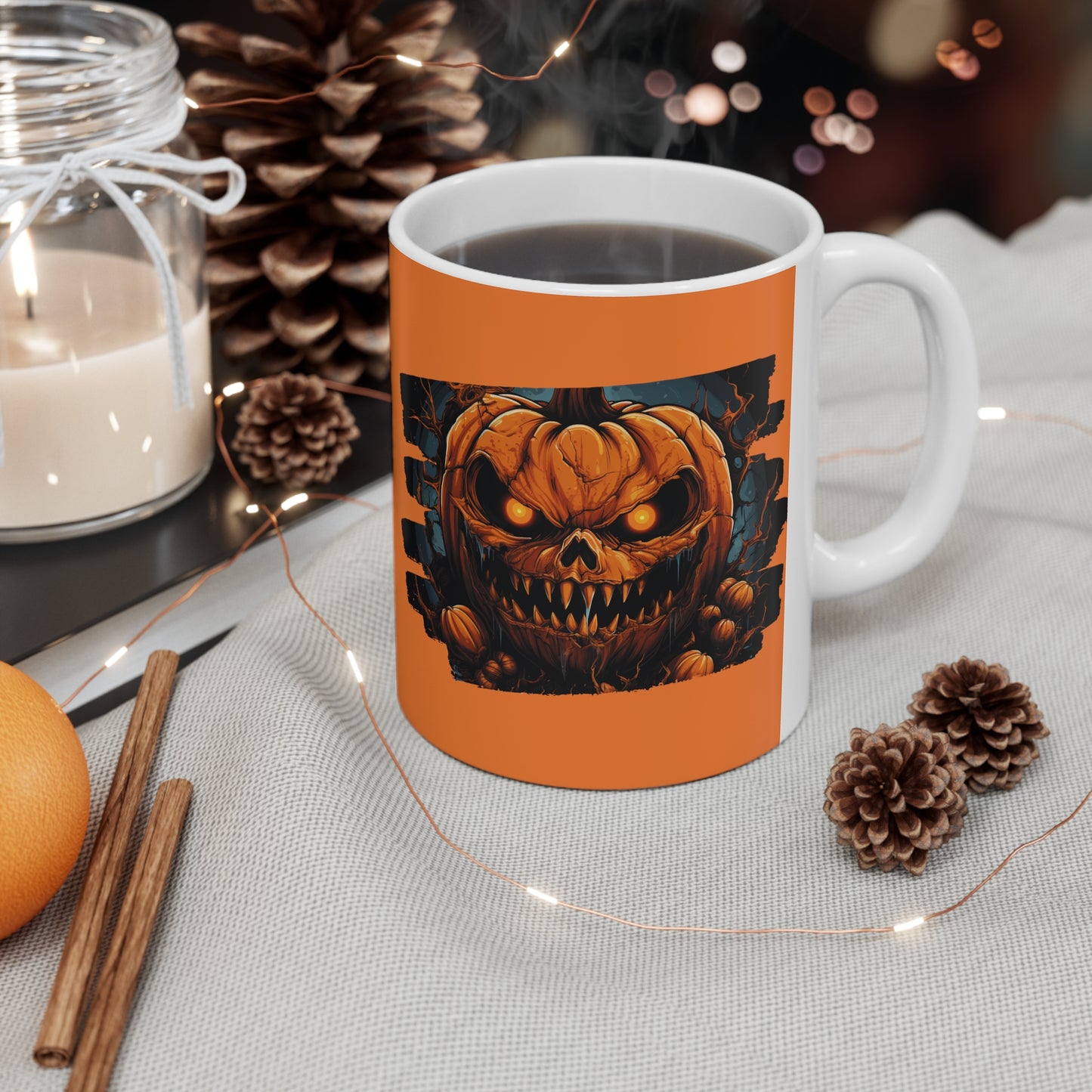 Halloween coffee mug, Fall Gift, Spooky Season Mug, Pumpkin Mug, Pumkin Cup