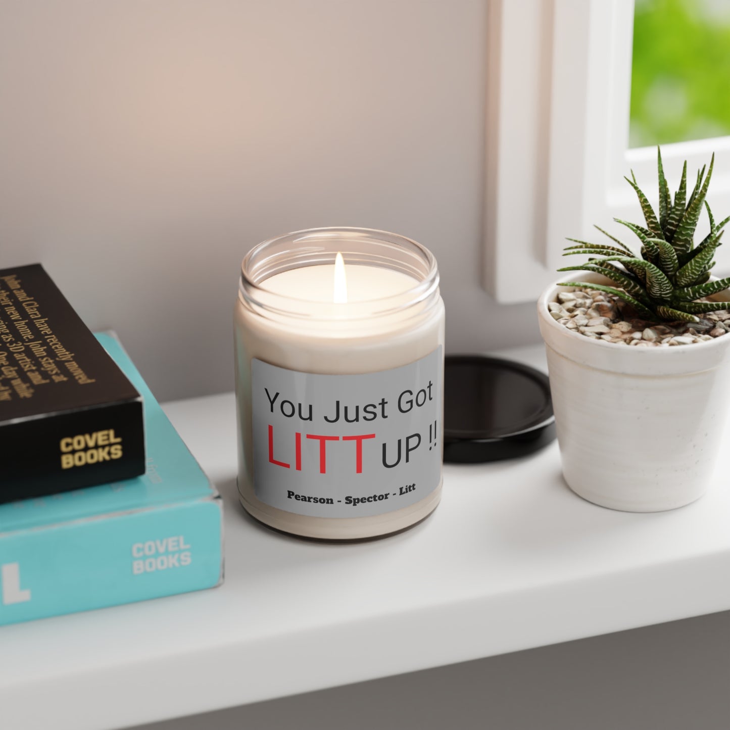 Suits TV Show Louis Litt Quote You Just Got LITT Up Mug Harvey Spector Scented Soy Candle, 9oz
