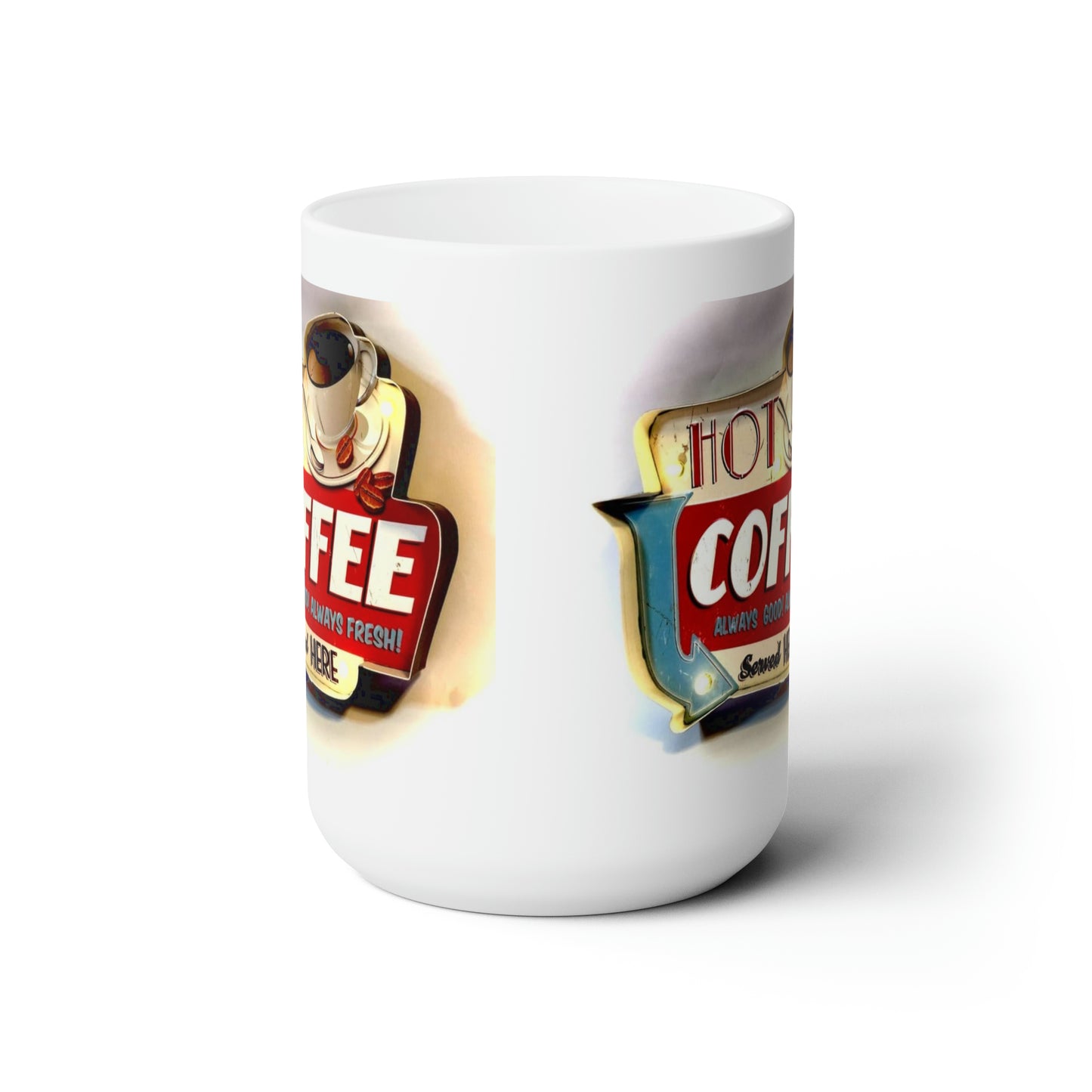 Old Style Coffee Mug Vintage Sign Mug Retro Style Vintage Coffee Cup 15oz