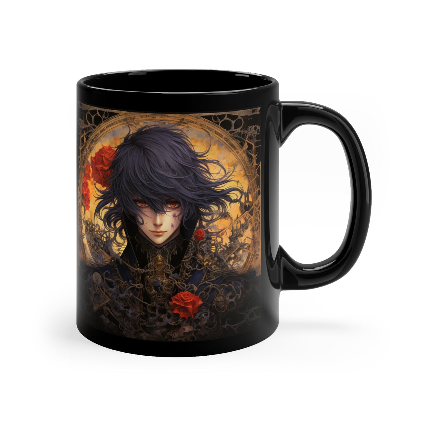 Anime Coffee Cup Lamperouge Lelouch Anime Cup Anime Gift Anime Lover Gift Anime Fan Gift for Him 11oz Black Mug