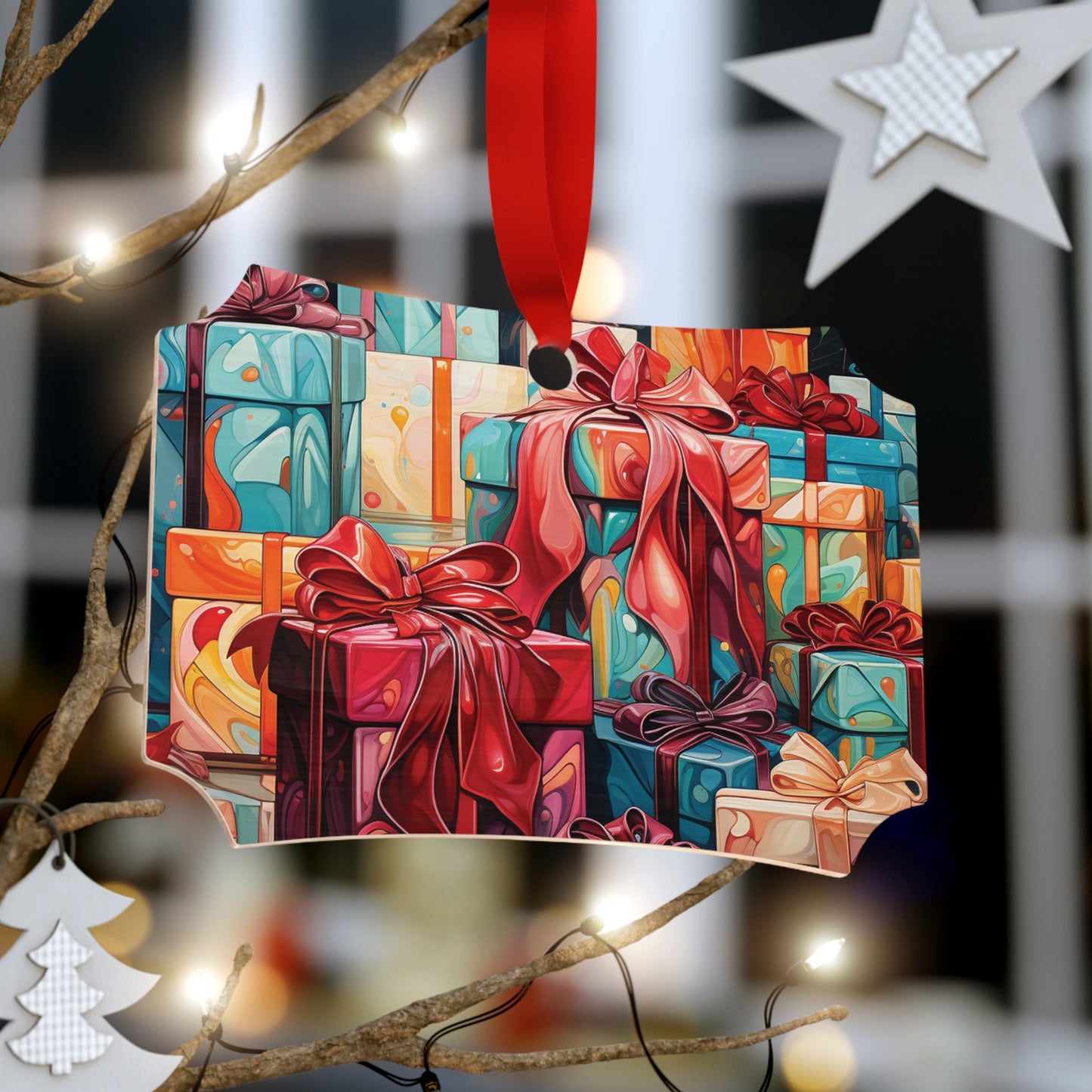 Christmas Customized Tree Ornaments Vintage Retro Wooden Wood Ornaments (Berlin)