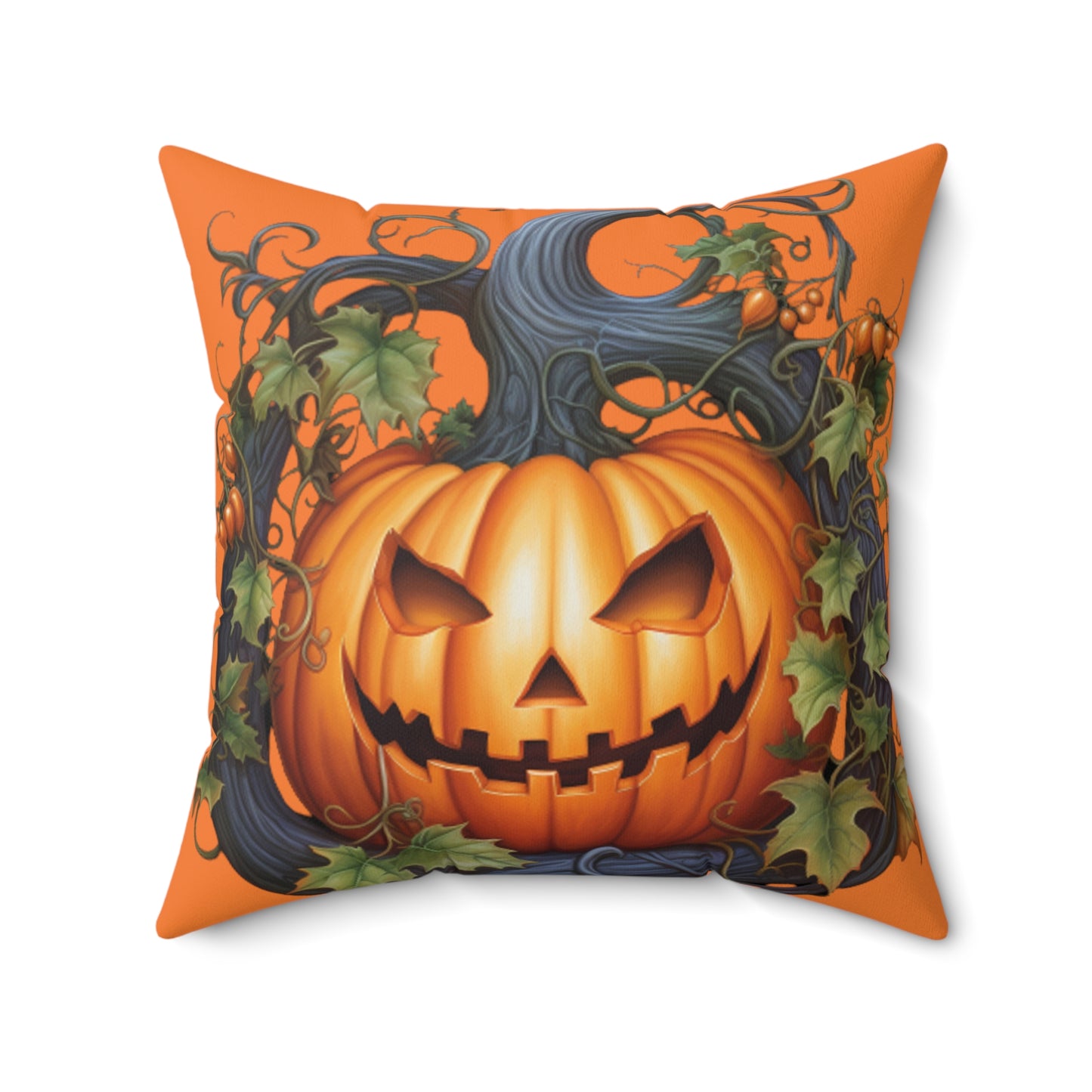 Pumpkin Spooky Ghost Pillow Halloween Pillows Ghost Decor Fall Color Pillow Throw Pillows Home Spooky Decorations Spun Polyester Square