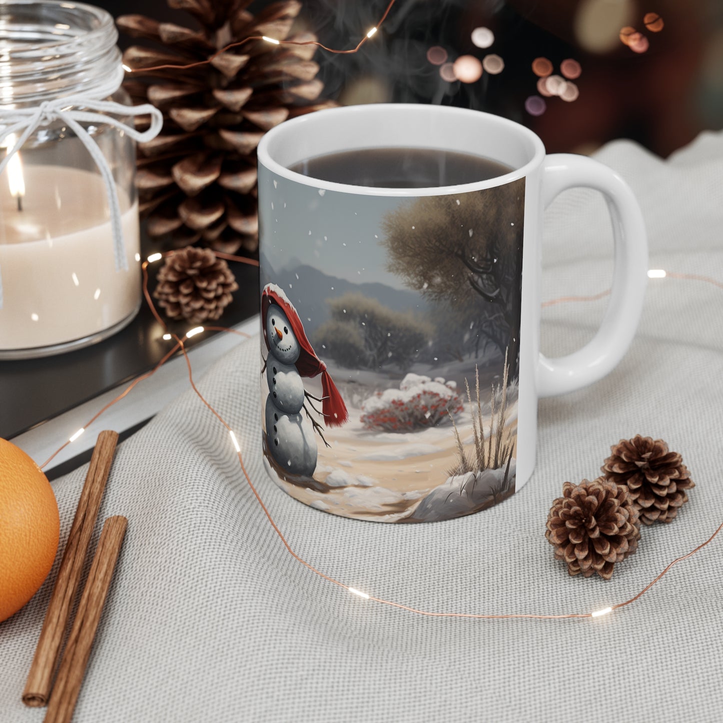 Immersive Christmas Mug Funny Mug Secret Santa X-mas Mug Vintage Christmas Mug Snow Man Coffee Mug Hot Chocolate Mug Holiday Mug