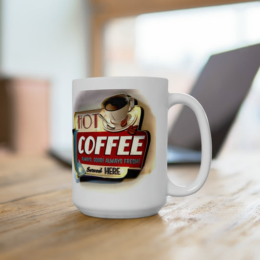 Old Style Coffee Mug Vintage Sign Mug Retro Style Vintage Coffee Cup 15oz