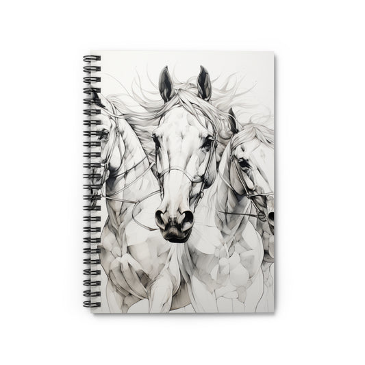 Equestrian Riding Journal Spiral Notebook Spiral - Ruled Line Horse lover Equine Notebook Riding Journal School Gift Women Birthday Gift