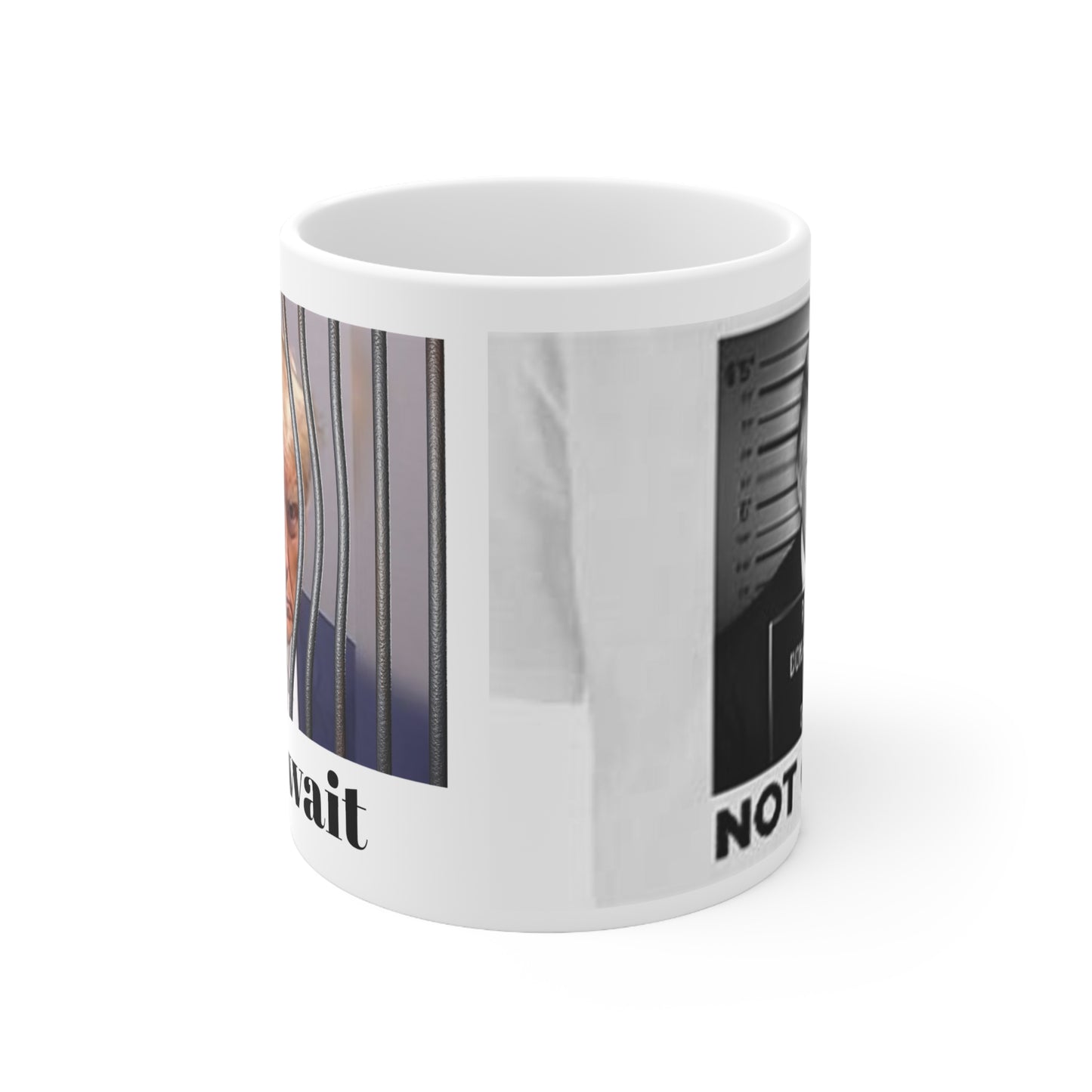 Trump Mugshot - Coffee Mug Shot "From the White House to the Big House" three colors Accent Coffee Mug, 11oz