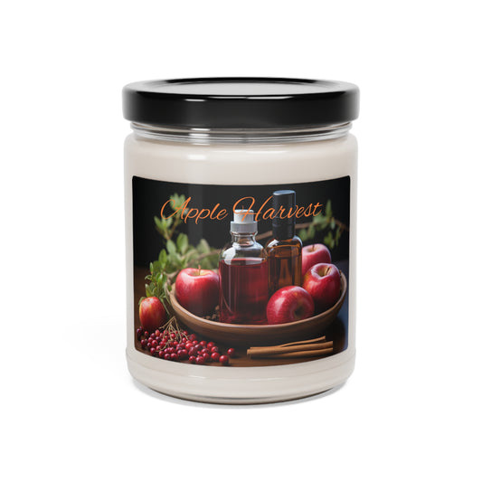 Apple Harvest Scented Soy Fall Candle 9oz Vegan Living Housewarming Home Decor Natural Clean Aromatherapy Fall House Seasonal Scented