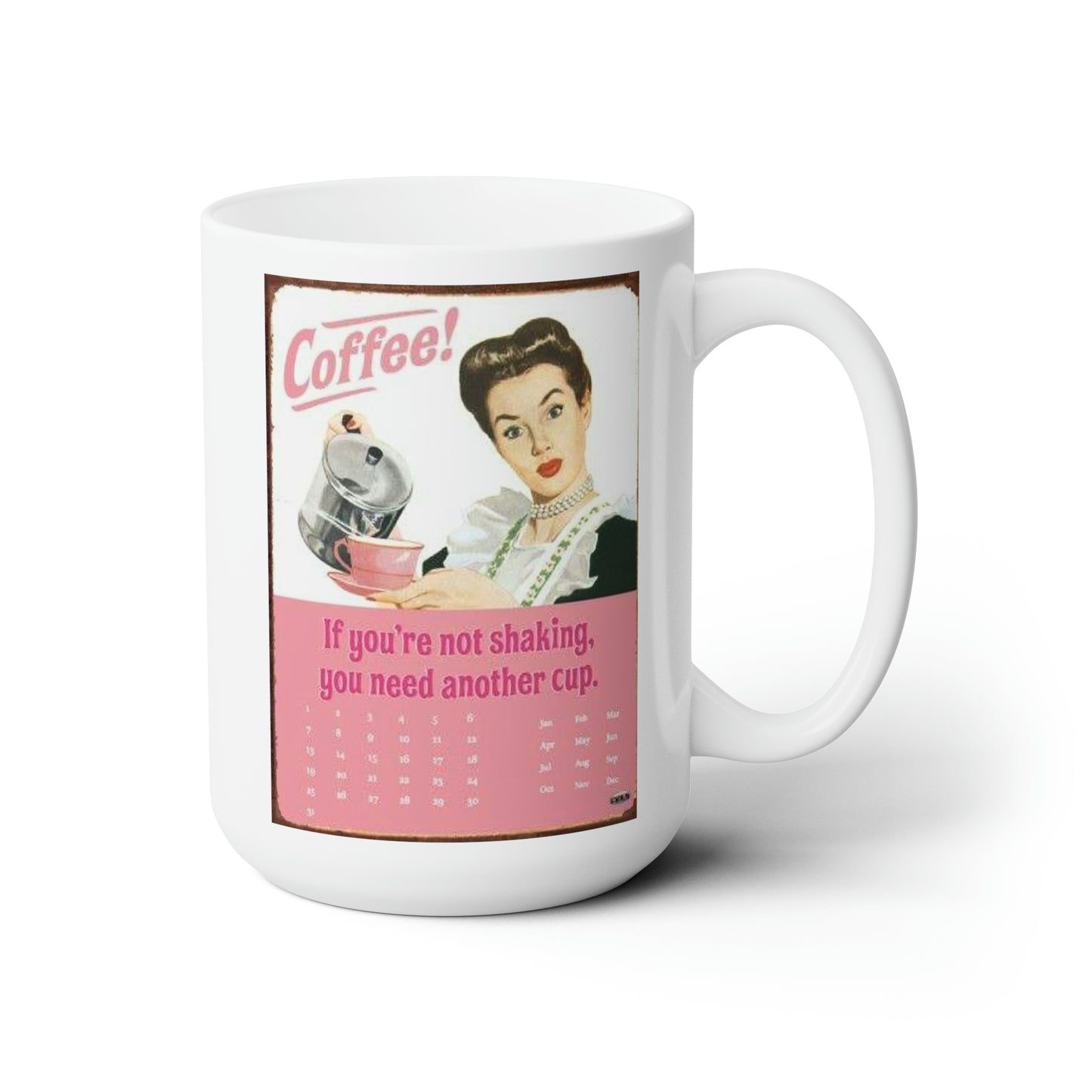 Vintage Themed Coffee Mug Classic Style Coffee Mug Retro Style Coffee Cup  15oz