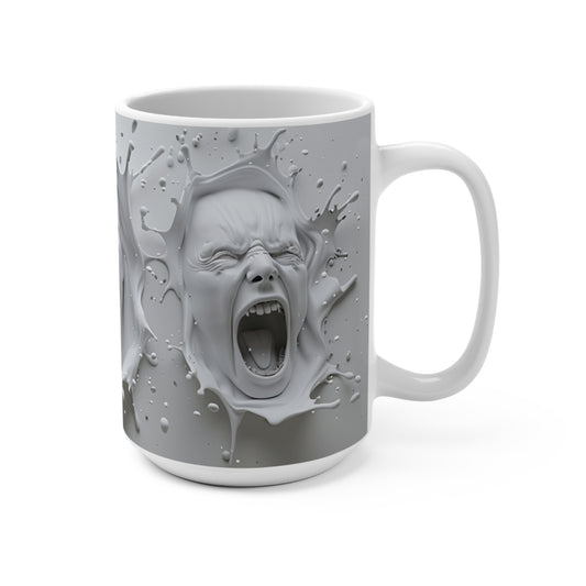 Funny Face 3D Coffee Mug 15oz Scary Faces Mug Ceramic Gift Morning Smiles