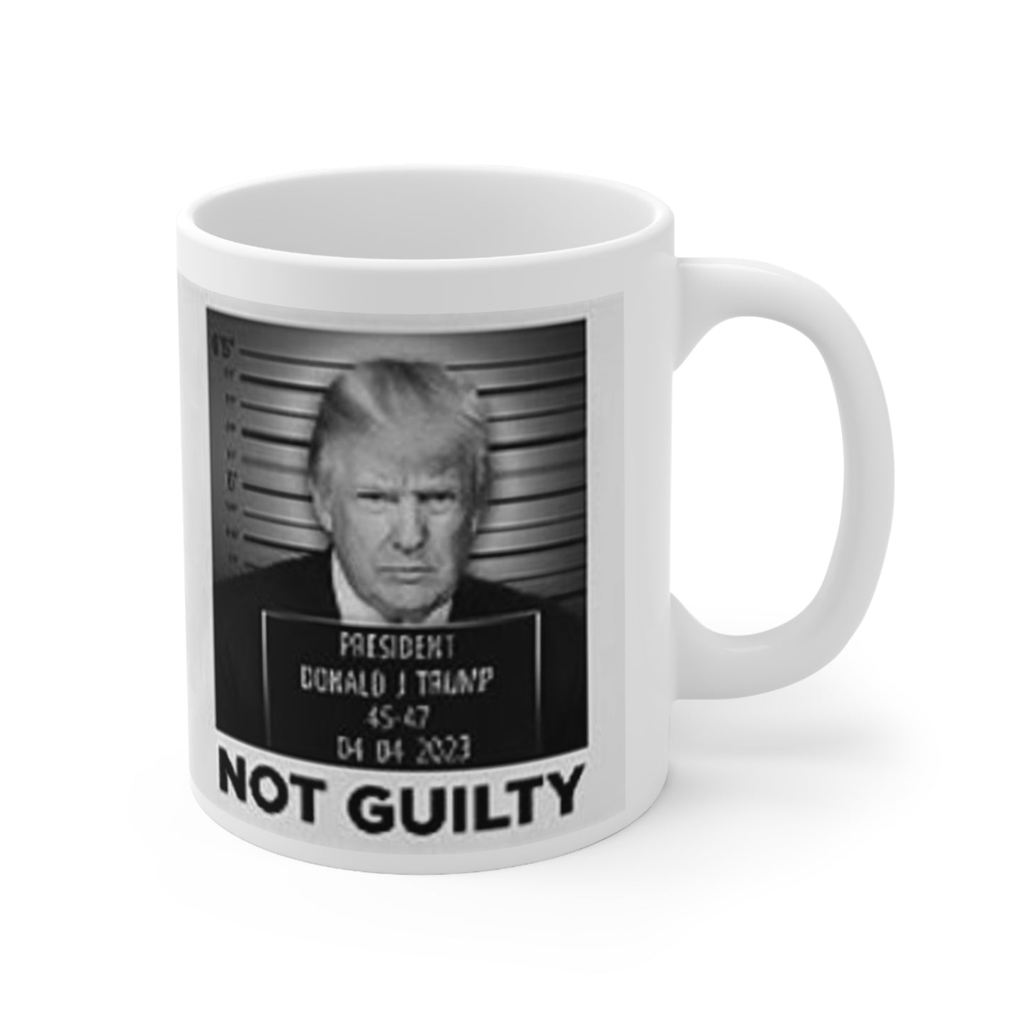 Trump Mugshot - Coffee Mug Shot "From the White House to the Big House" three colors Accent Coffee Mug, 11oz