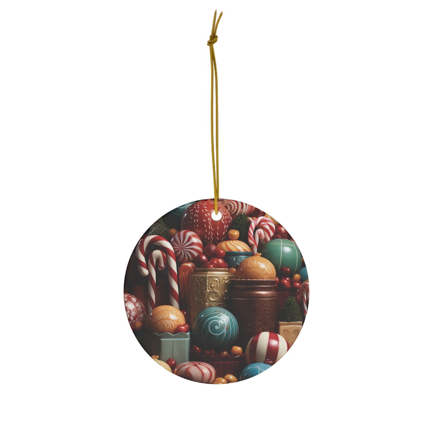 Christmas Customized Tree Ornaments Vintage Retro Ornaments Ceramic Ornament, 1-Pack