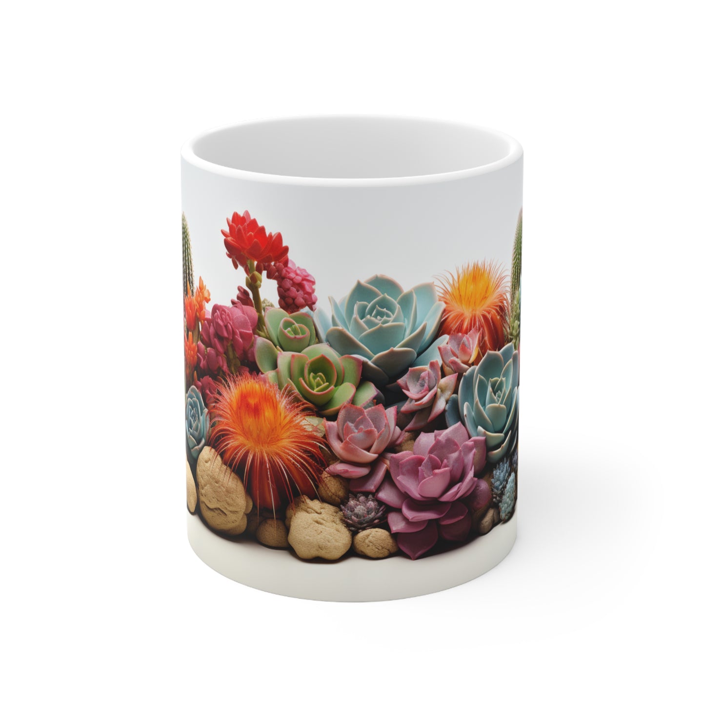 Plant Lover Cute Cactus Mug Succulent Plant Coffee Mug Funny gift Cacti Rock formation Coffee Mug Barrel Catus Ceramic Mug 11oz