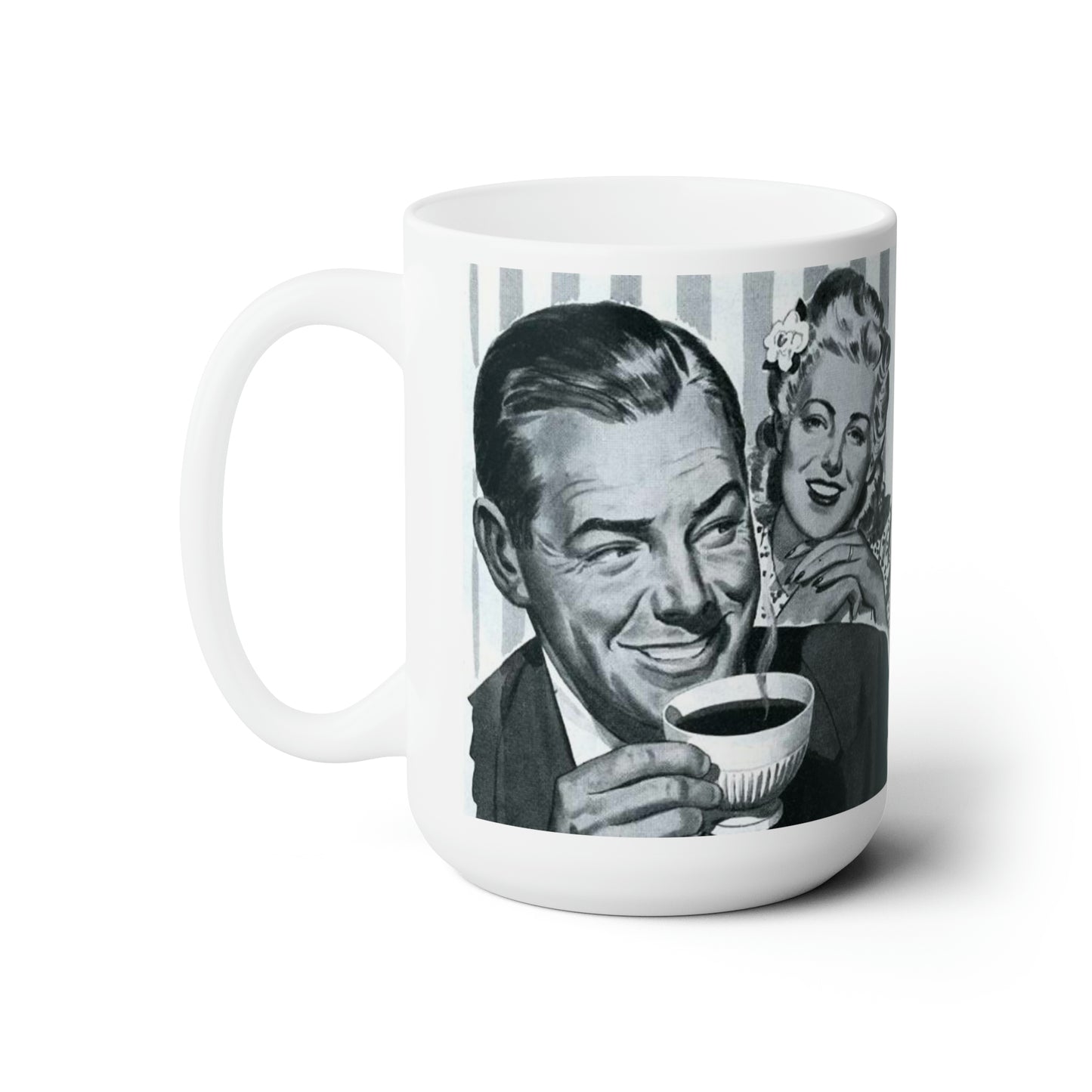 Vintage Photo Coffee Mug Classic Mug Black and White Retro Coffee Mugs 15oz