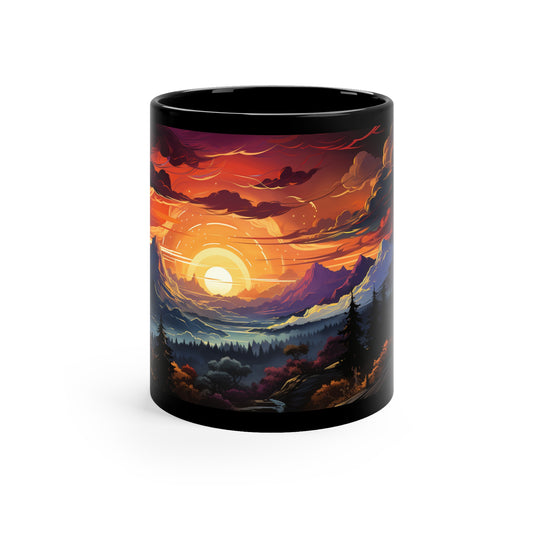 Scenic Mountain Mug Tree Mug Tree Coffee Mug Forest Cup Woodland Mugs Tree Gift Tree coffee cup Nature Lover Mug Woodland Forest Coffee Cup