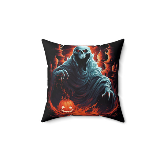 Spooky Ghost Pillow Halloween Pillows Ghost Decor Fall Color Pillow Throw Pillows Home Spooky Decorations Spun Polyester Square Pillow