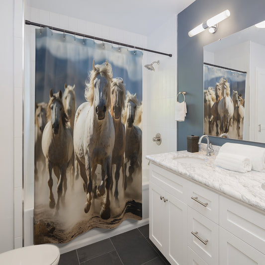 Quarter Horse Shower Curtain Boho Country Decor Bath Curtain Wild Horse Shower Themed Bathroom Western Shower Curtain Gifts Equestrian