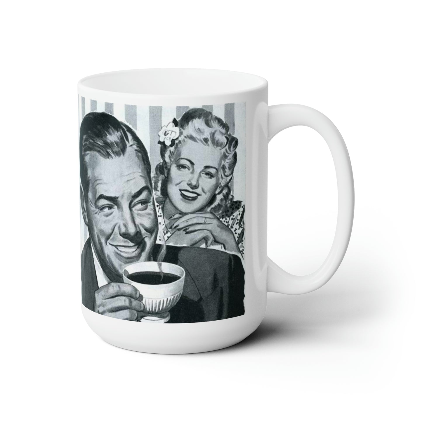 Vintage Photo Coffee Mug Classic Mug Black and White Retro Coffee Mugs 15oz