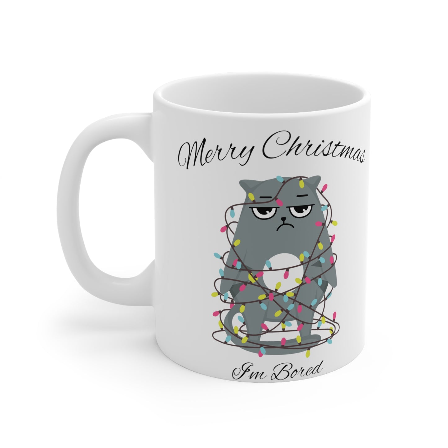 Cat Coffee Mug Merry Christmas Cat Lady Gift Cat Lover Gift Funny Cat Coffee Cup Cute Cat Coffee Mug Cat Mom Mug Cute Christmas Gift