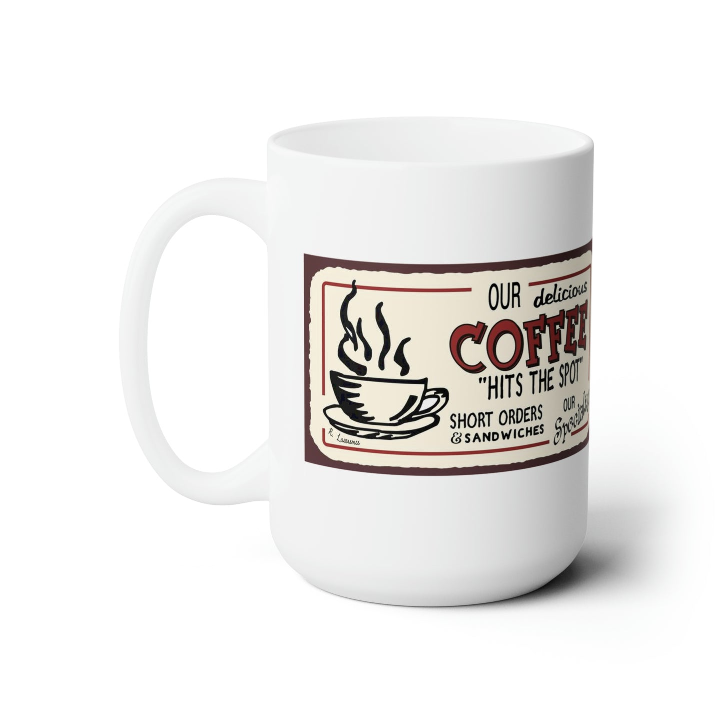 Classic Coffee Mug Retro Style Coffee Cup Vintage Coffee Mugs  15oz