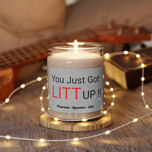 Suits TV Show Louis Litt Quote You Just Got LITT Up Mug Harvey Spector Scented Soy Candle, 9oz