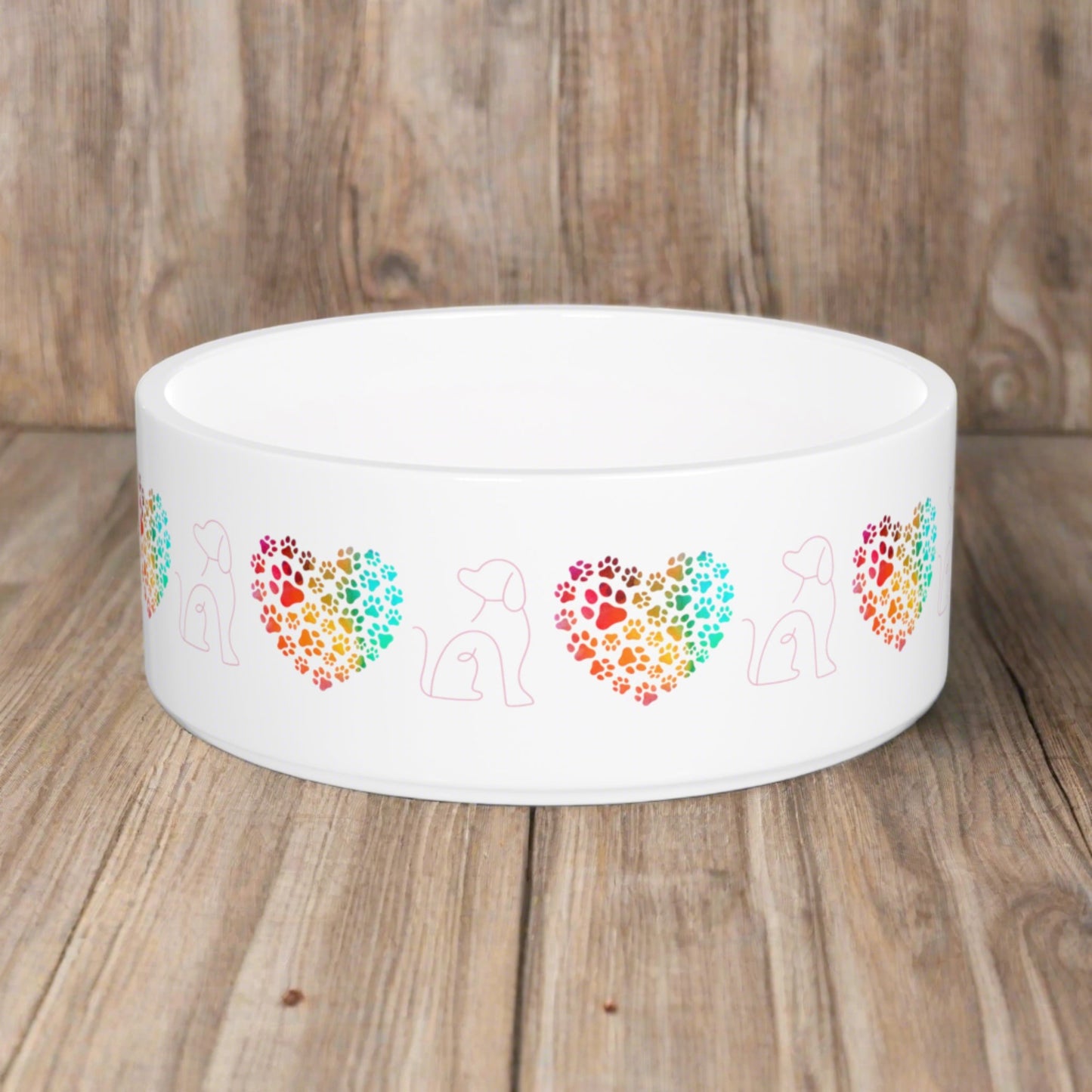 Dog Pet Bowl Paw Print Food Bowl for Dogs